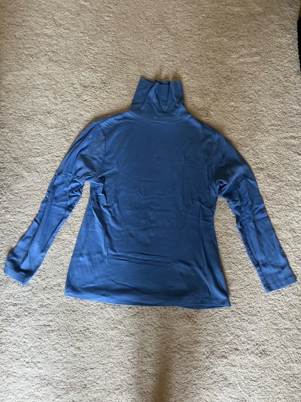Source Unknown Blue Turtleneck Long-Sleeve Top